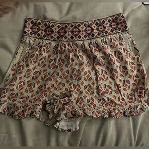 Patterned Geometric Shorts